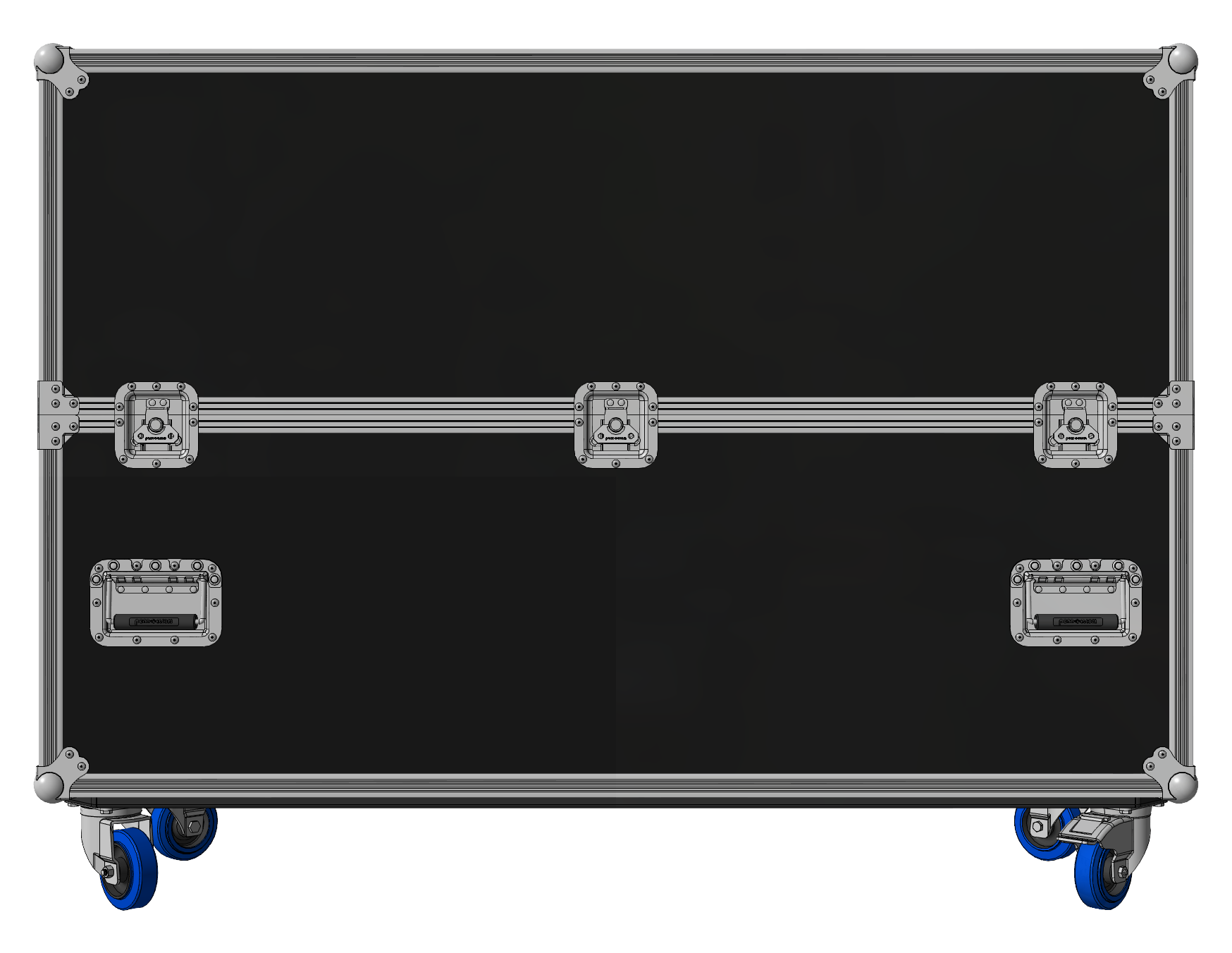 Adjustable Heavy-Duty 32"-55" 2-Screen ATA TV Road Case