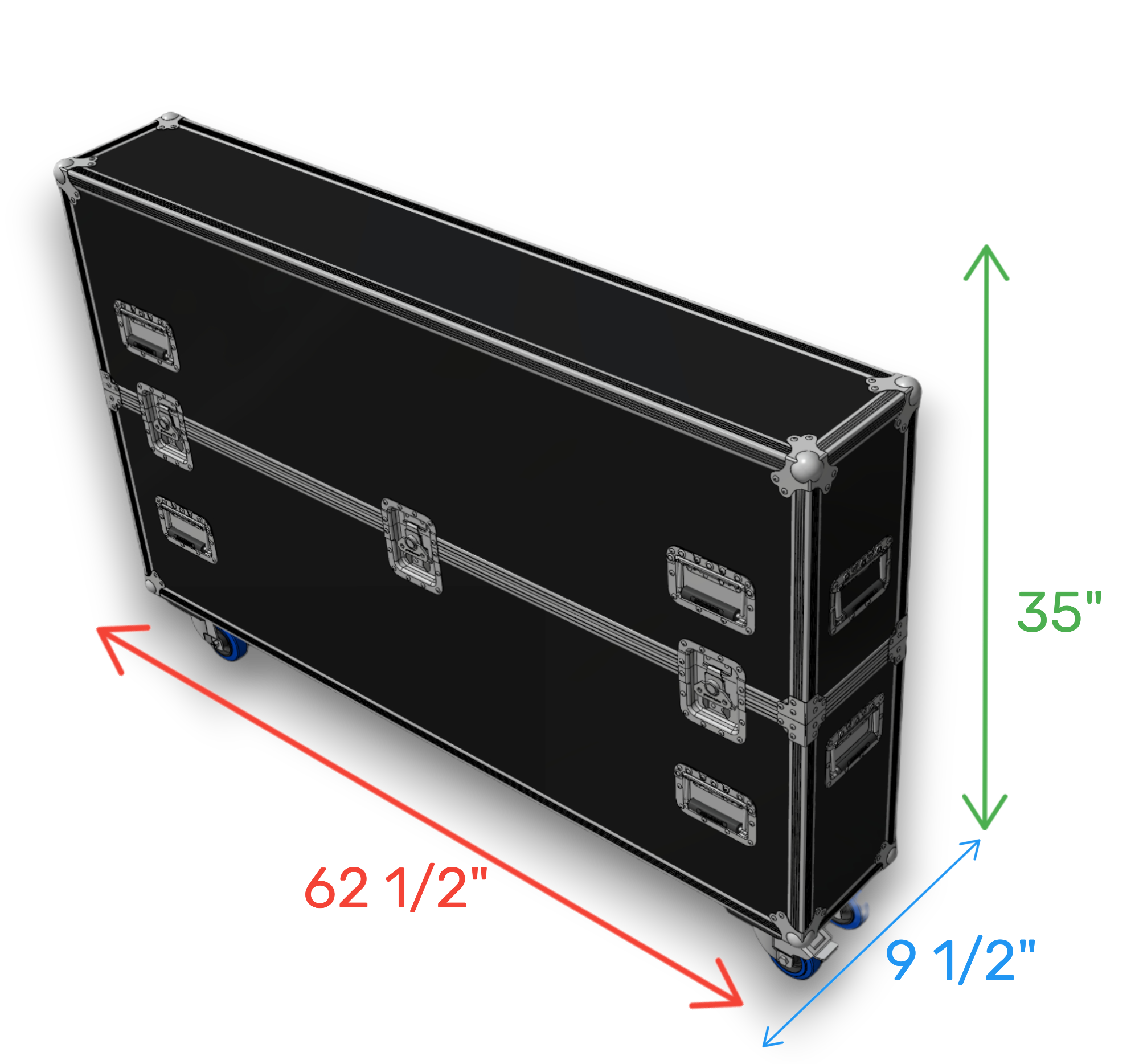 Adjustable Heavy-Duty 45"-70" TV ATA Road Case