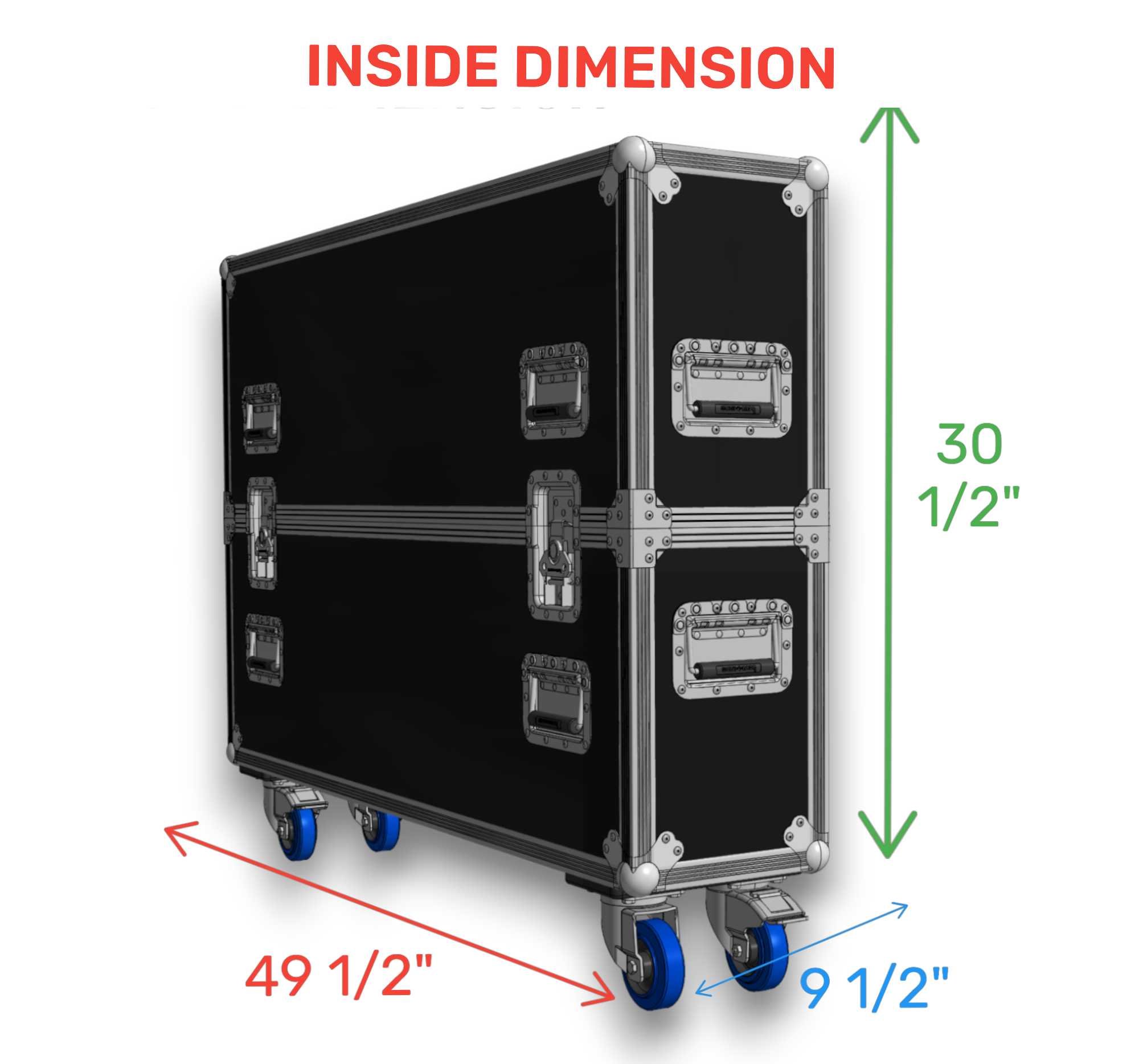 Adjustable Heavy-Duty 32"-55" TV ATA Road Case