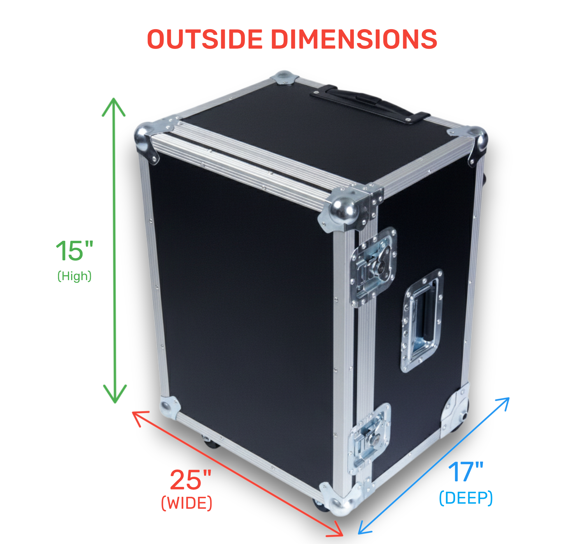 ATA Accessories Road Case with Wheels and Handle
