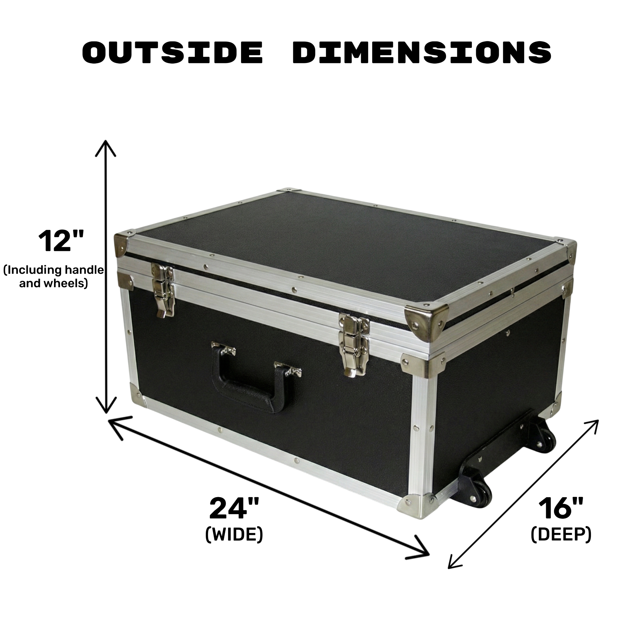 24"x16"x12" ATA Accessory Case with Wheels & Retractable Handle