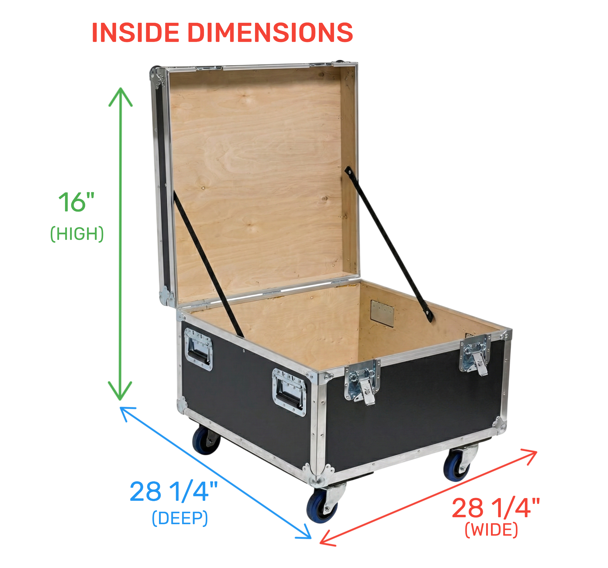 30" x 30" Standard ATA Cable Trunk with Wheels