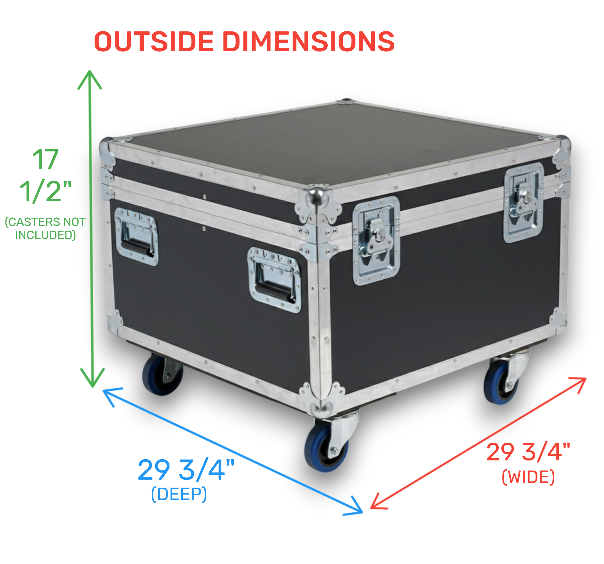 30" x 30" Standard ATA Cable Trunk with Wheels