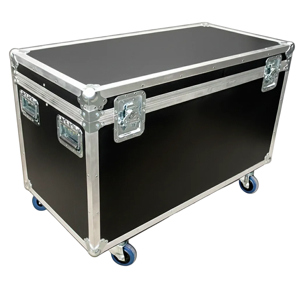 44" x 22" Extra-High ATA Cable Trunk with Wheels and 3 Compartments