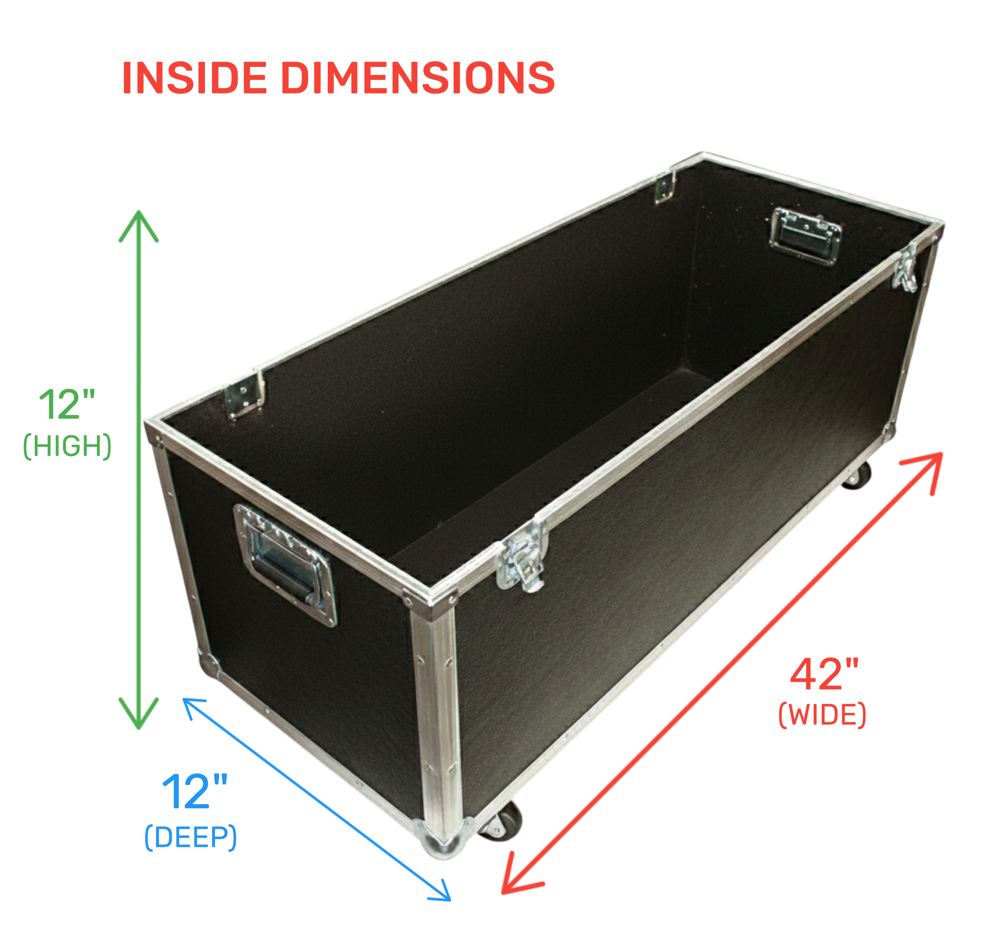 42"x12"x12" ATA Equipment & Supply Trunk with Wheels