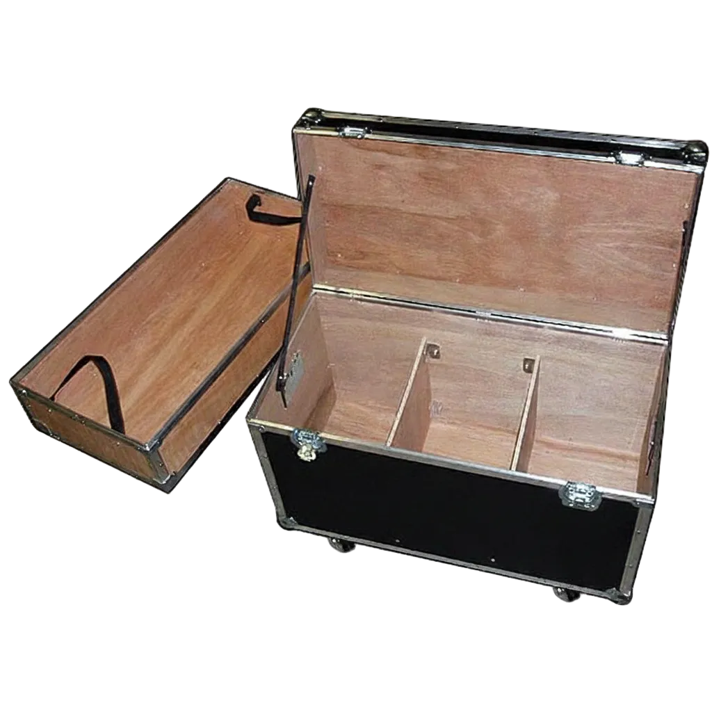 Medium Duty 1/4" ATA Supply Trunk with 2 Dividers, Top Tray & Wheels