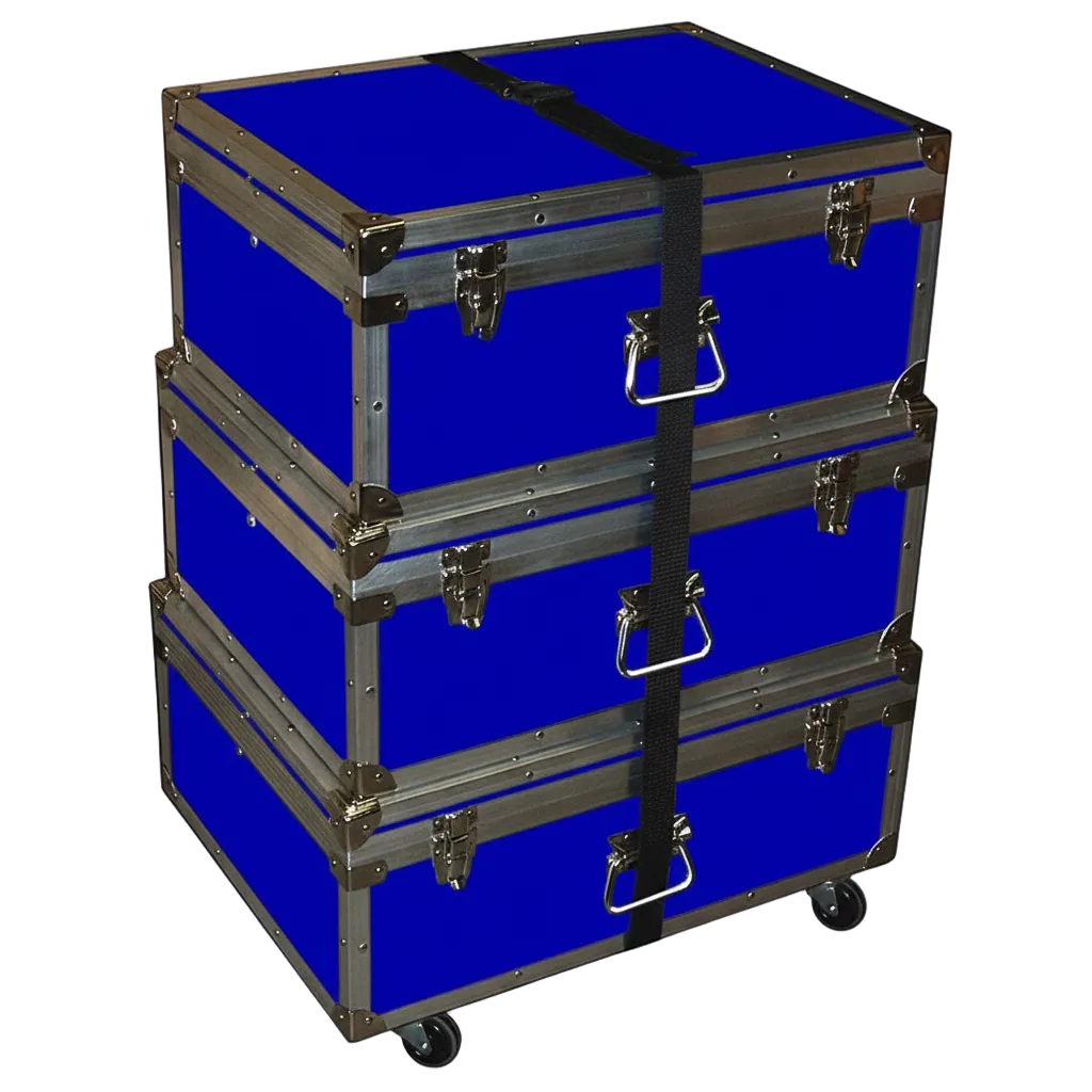 1/4" ATA Triple Accessory Case Rolling Stack – Multi-Color