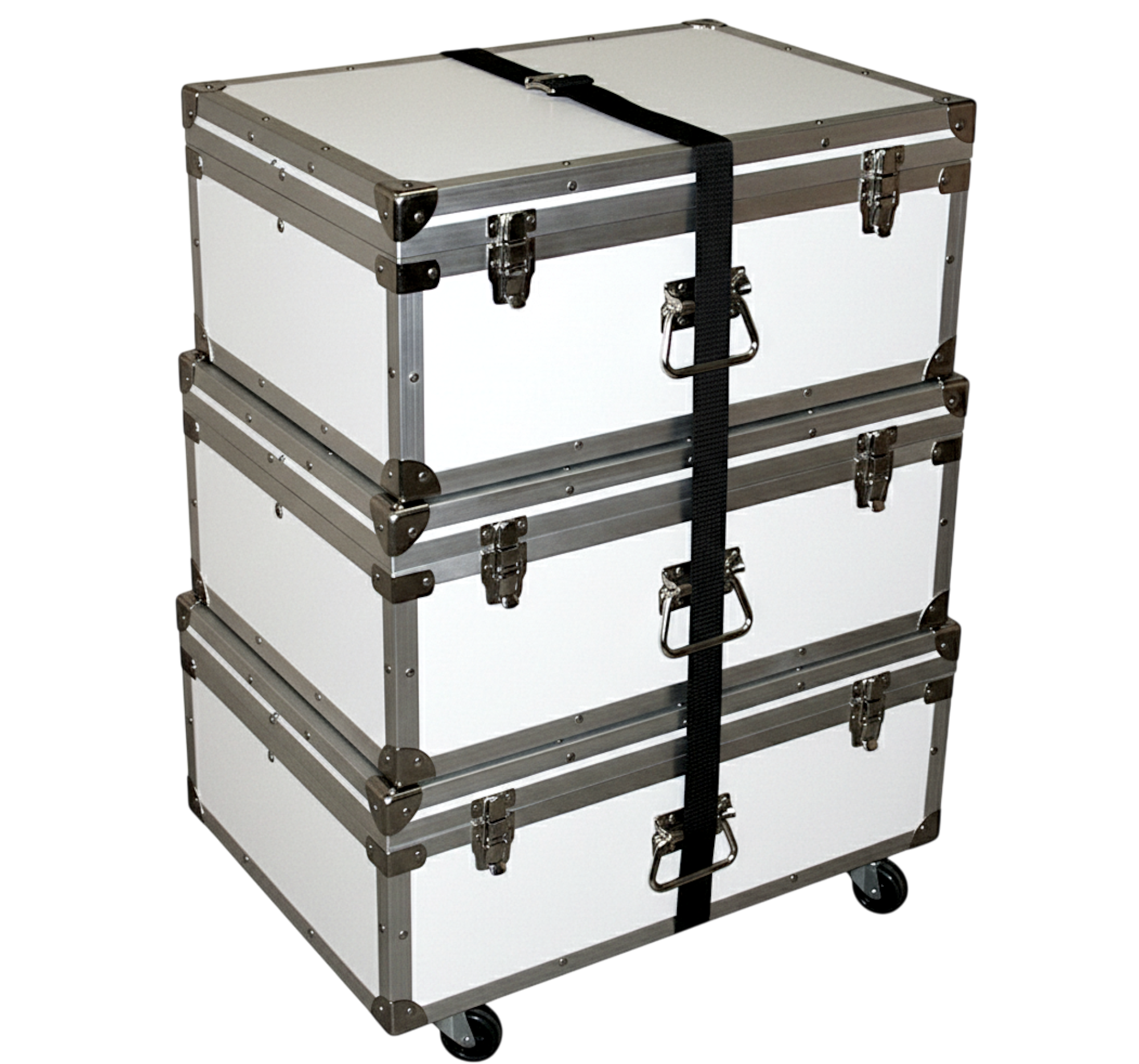 1/4" ATA Triple Accessory Case Rolling Stack – Multi-Color