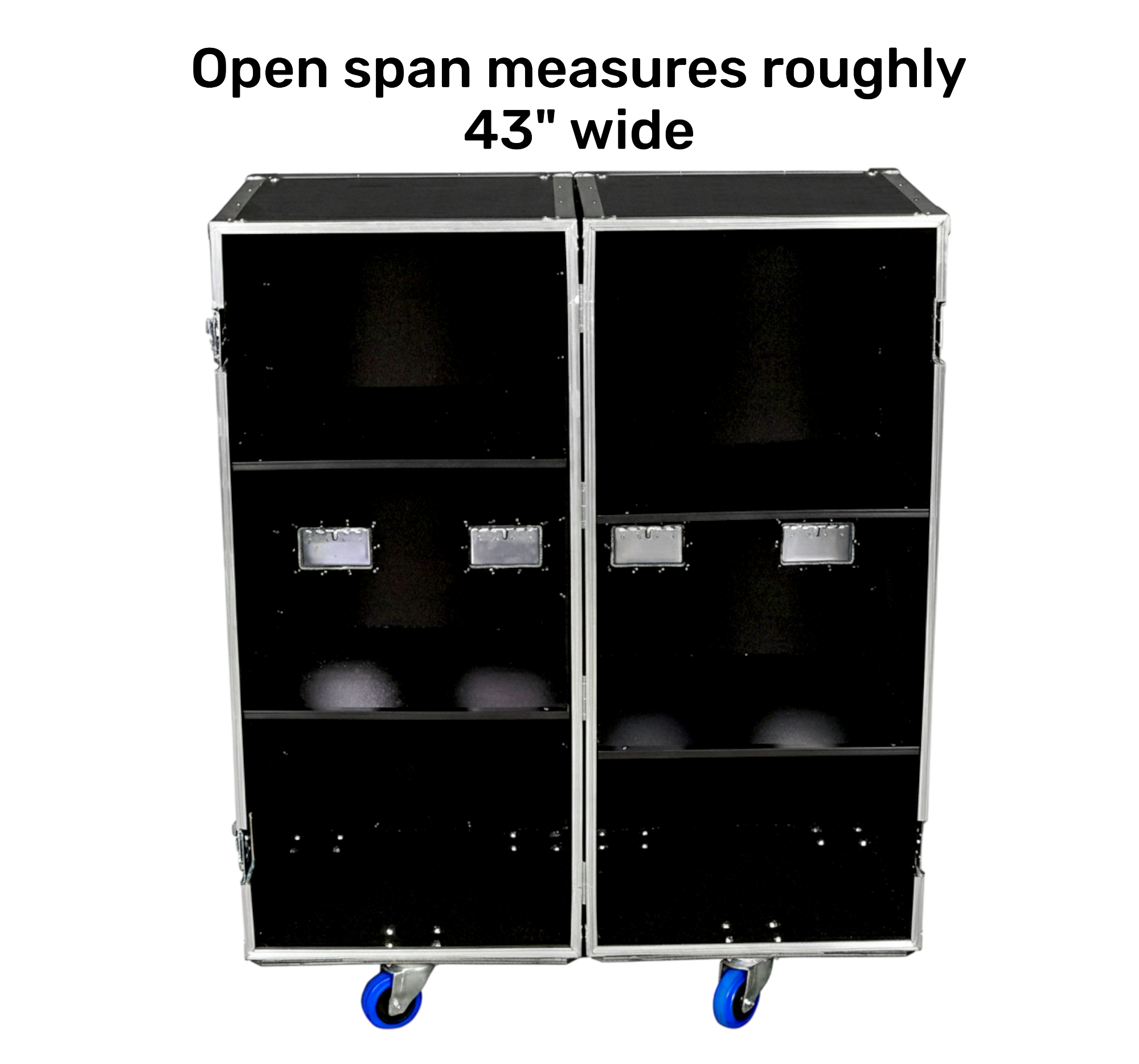2-Sided 20x20x46 Utility Trunk Case with Adjustable Shelves