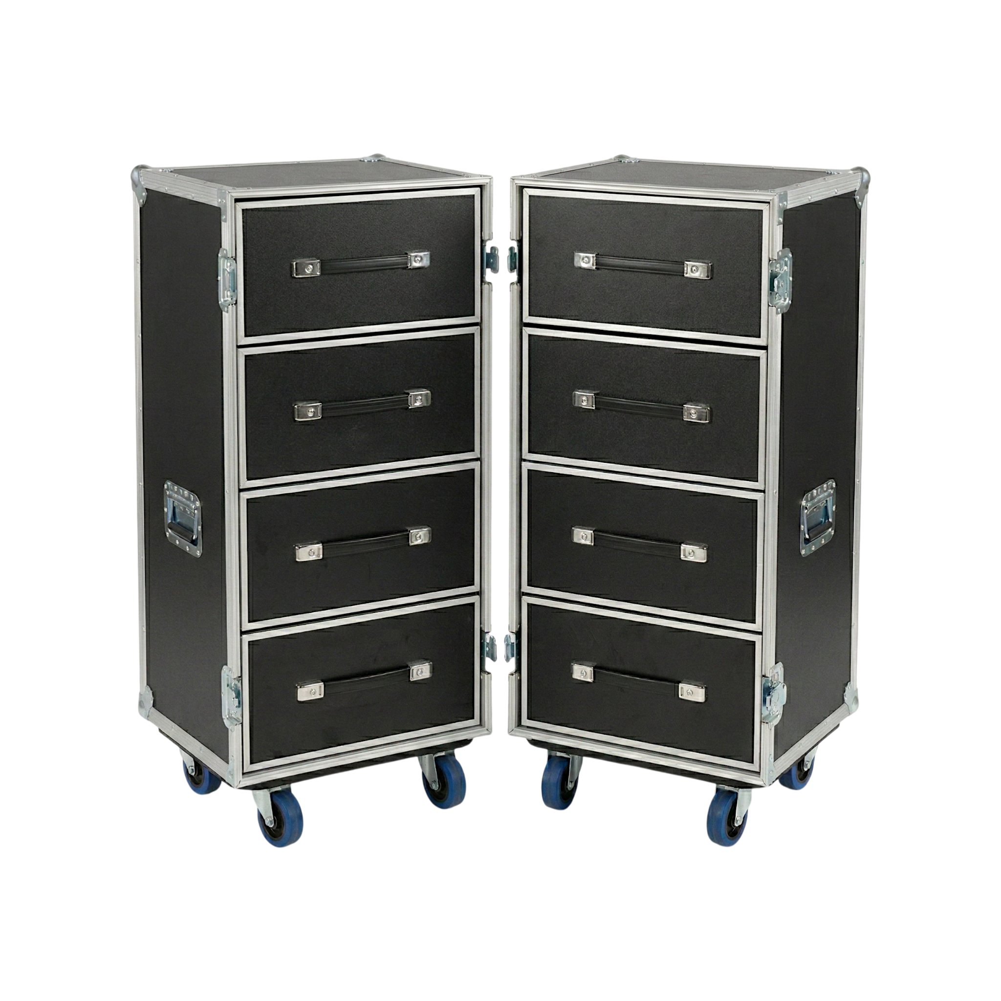 Break Apart Dual 4 Drawer ATA Case 3/8" Ply With Casters