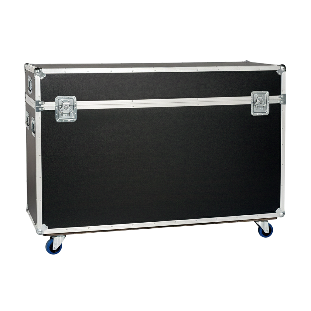 Custom 81"-90" LCD TV Monitor ATA Road Case with Electric Lift