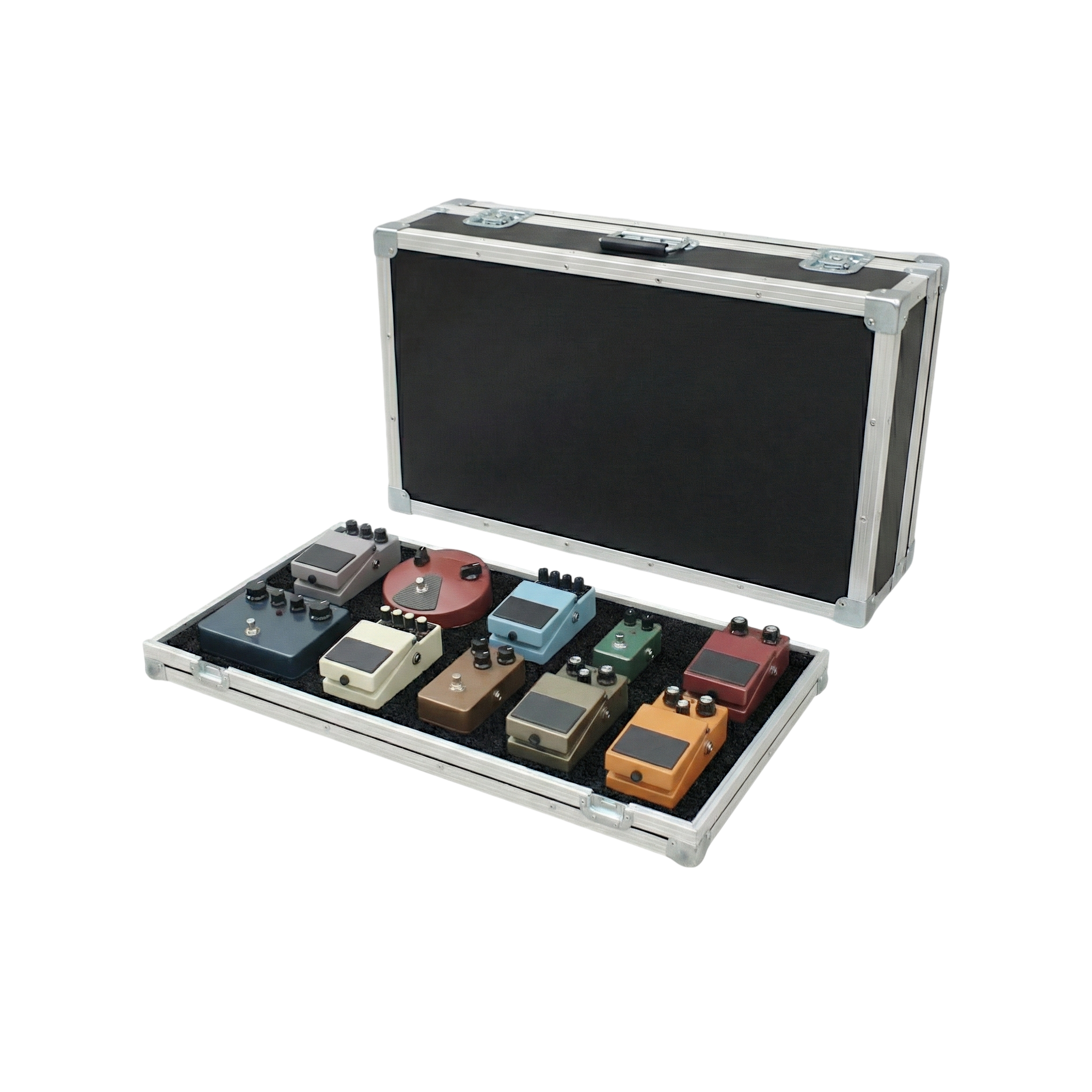 Custom Effect Pedal 1/4" Ply ATA Road Case | Carpet Lined Interior
