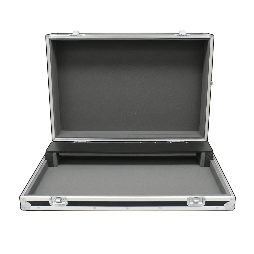 Custom Extra Large Mixer Road Case 45"–60" with Doghouse and Wheels