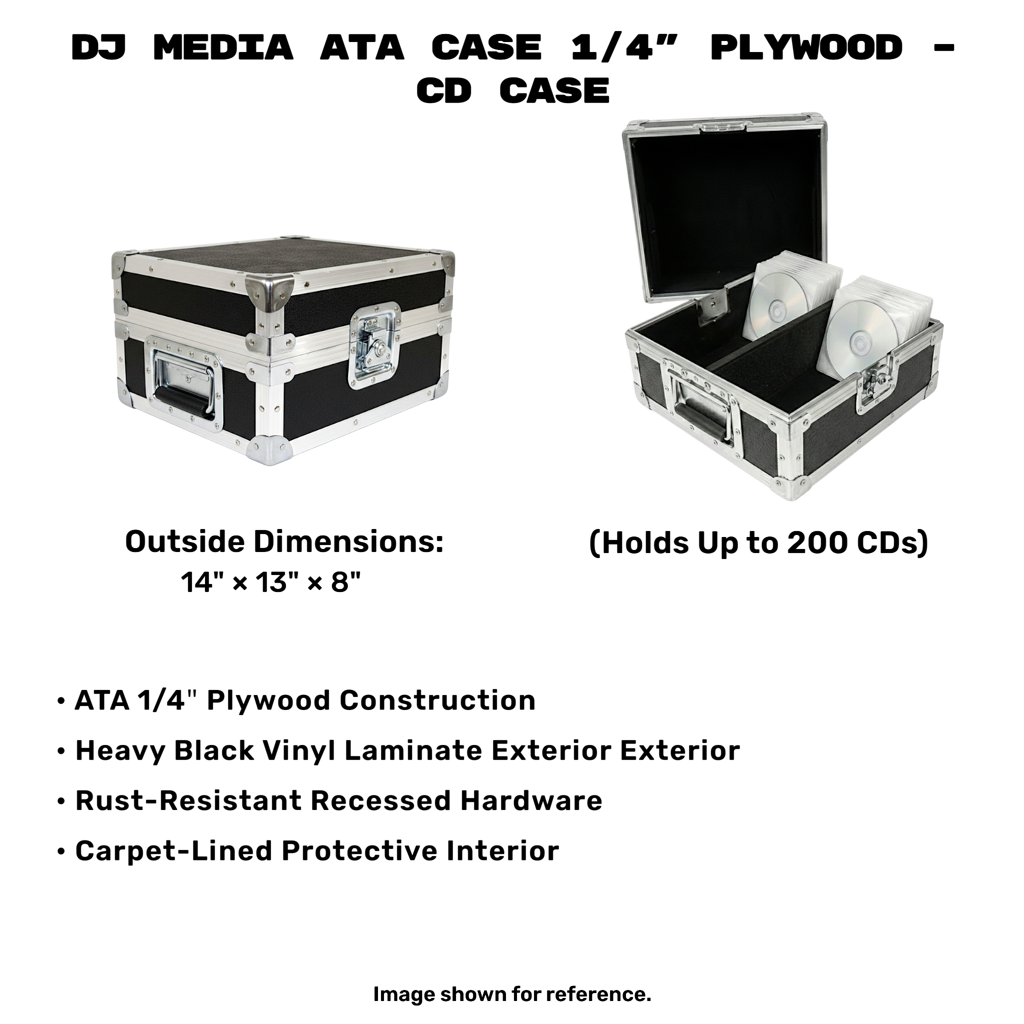 DJ Media ATA Case 1/4" Plywood – CDs, 45s & Albums