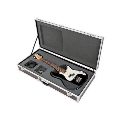Custom ATA flight case designed to protect Stratocaster, Telecaster, and Les Paul electric guitars.