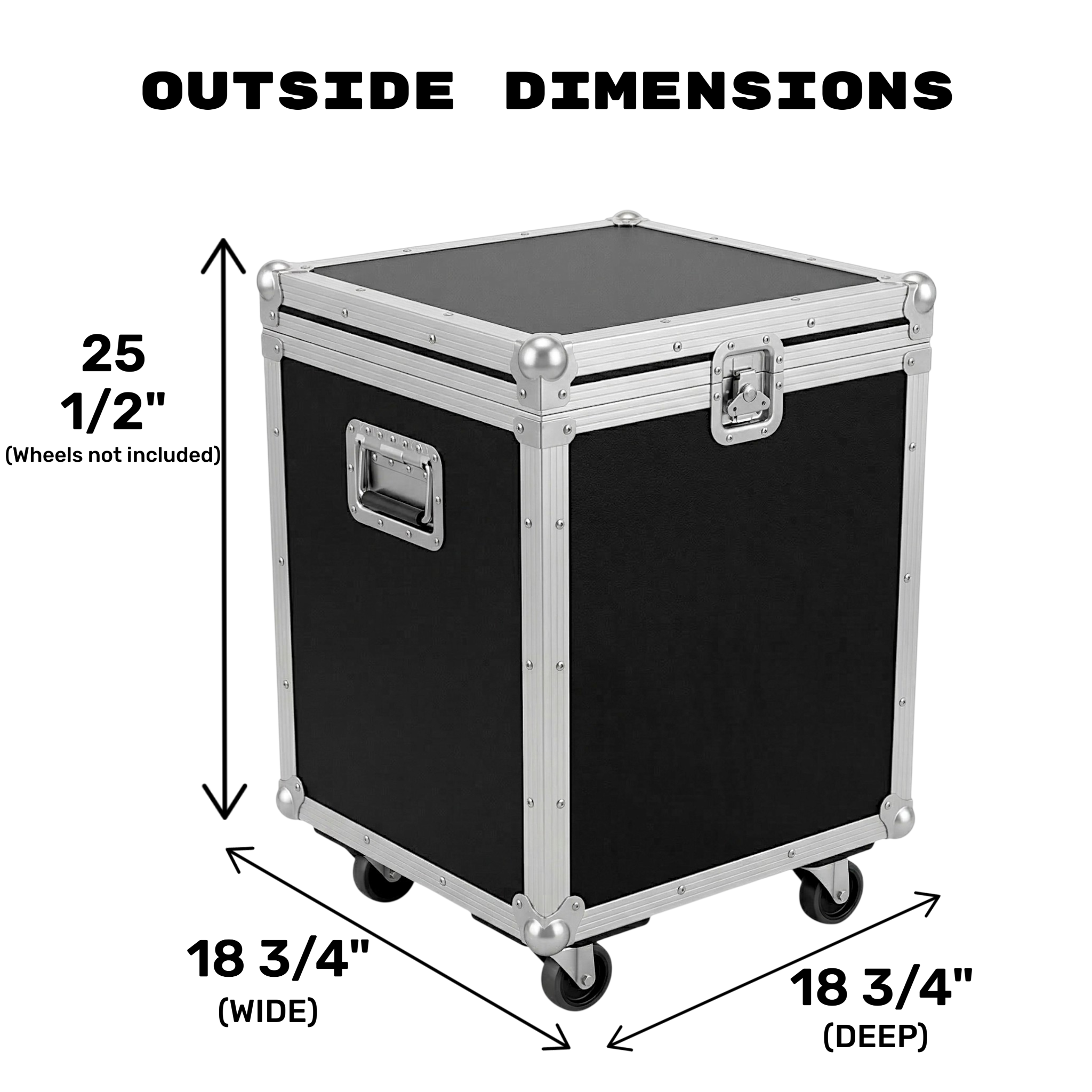 Medium Duty 1/4" ATA Accessory Case with 3 Lift-Out Trays and Wheels