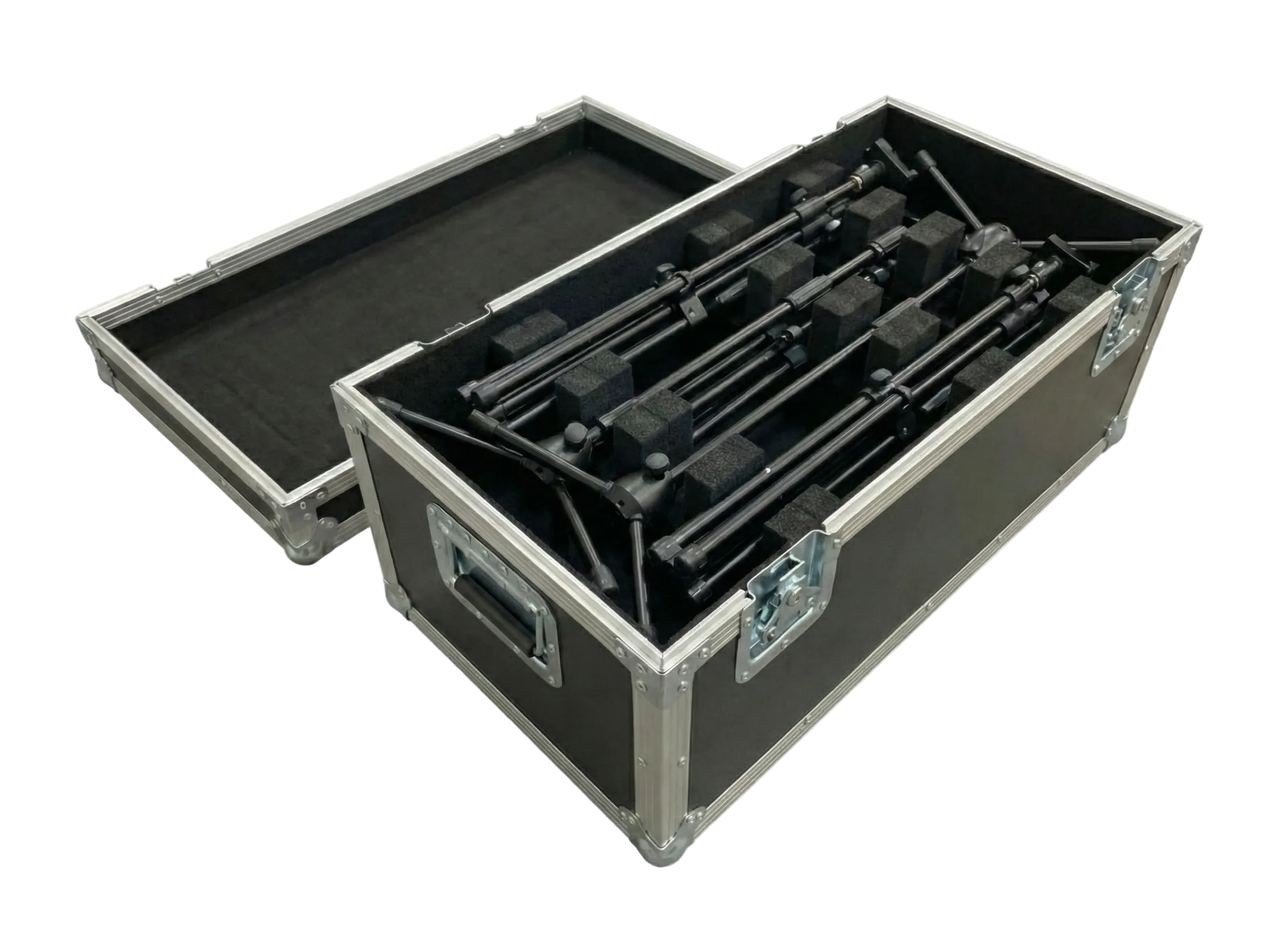 Medium Duty ATA Case for Microphone Stands with Foam Dividers