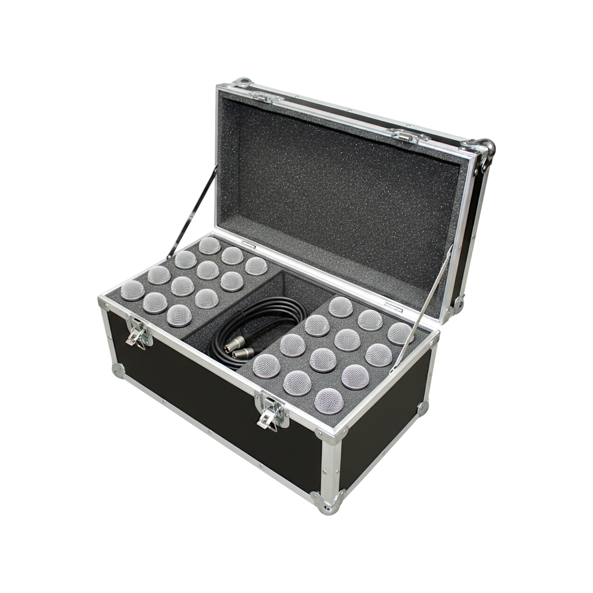 24 Microphones ATA Case with Wire Compartment