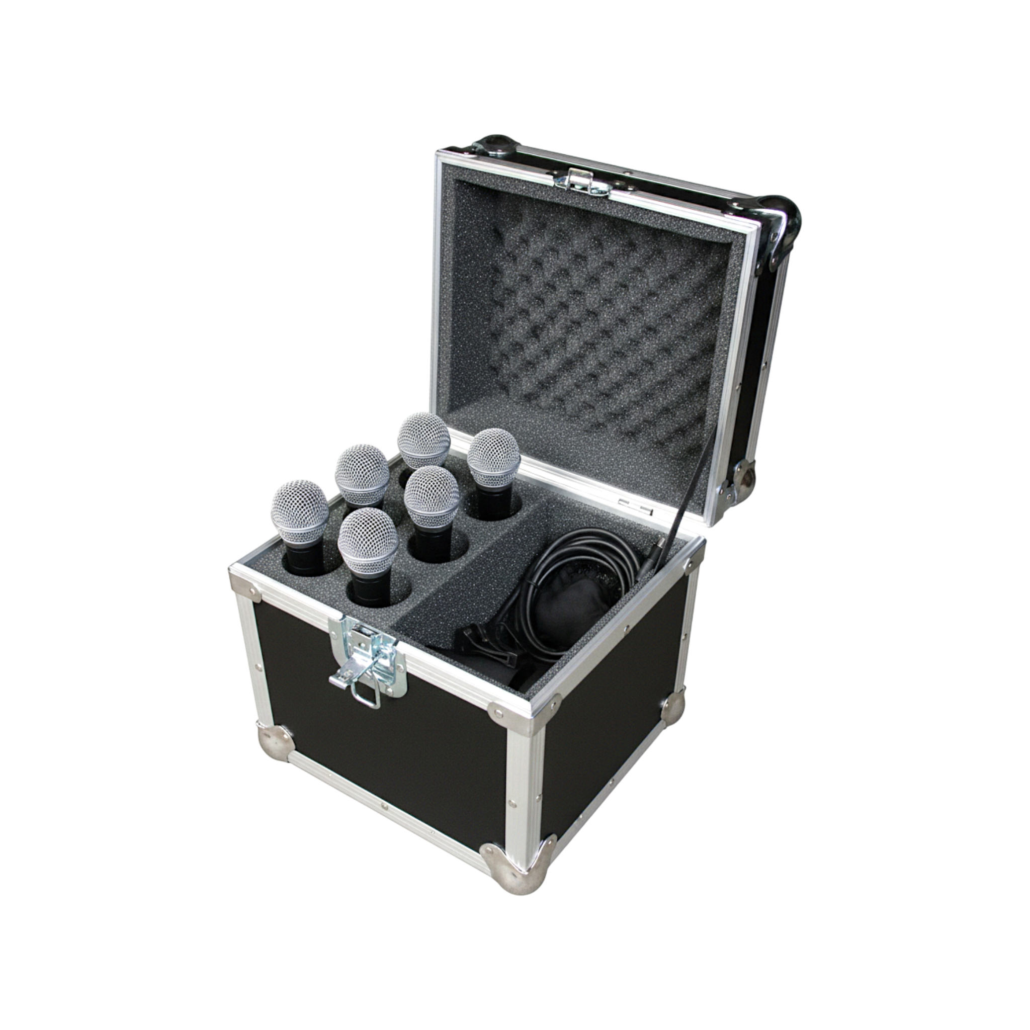 6 Microphones ATA Case with Wire Compartment
