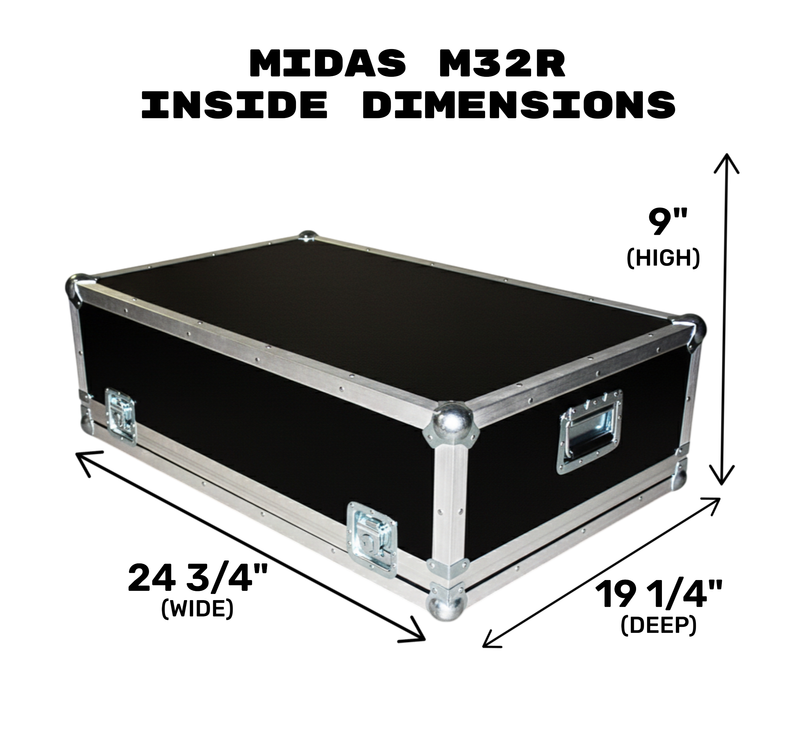 Allen & Heath QU24 or Midas M32R Mixer ATA Road Case