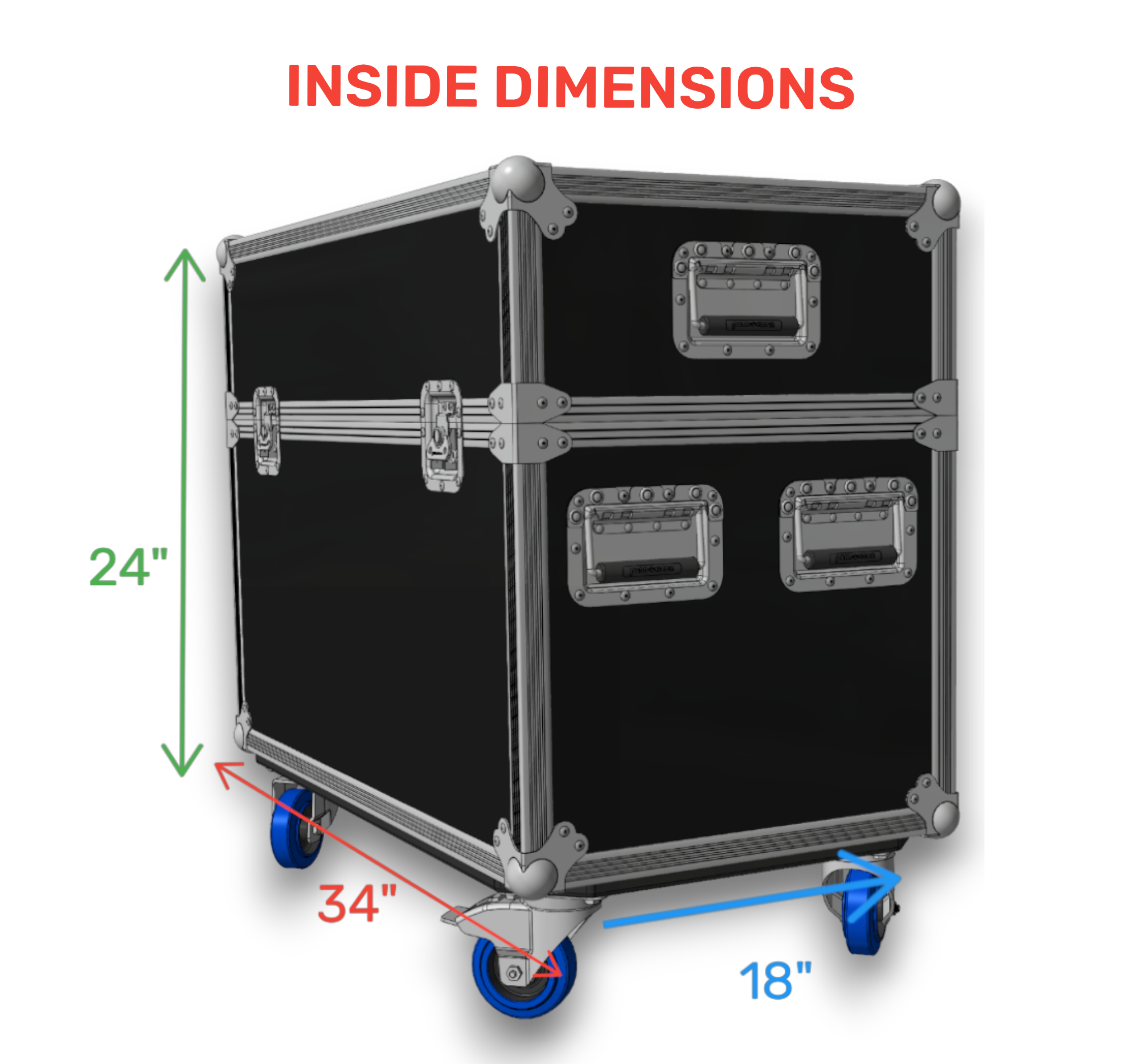 Heavy-Duty 34" Multi-Screen ATA TV Case Fits 31”-37” Screens