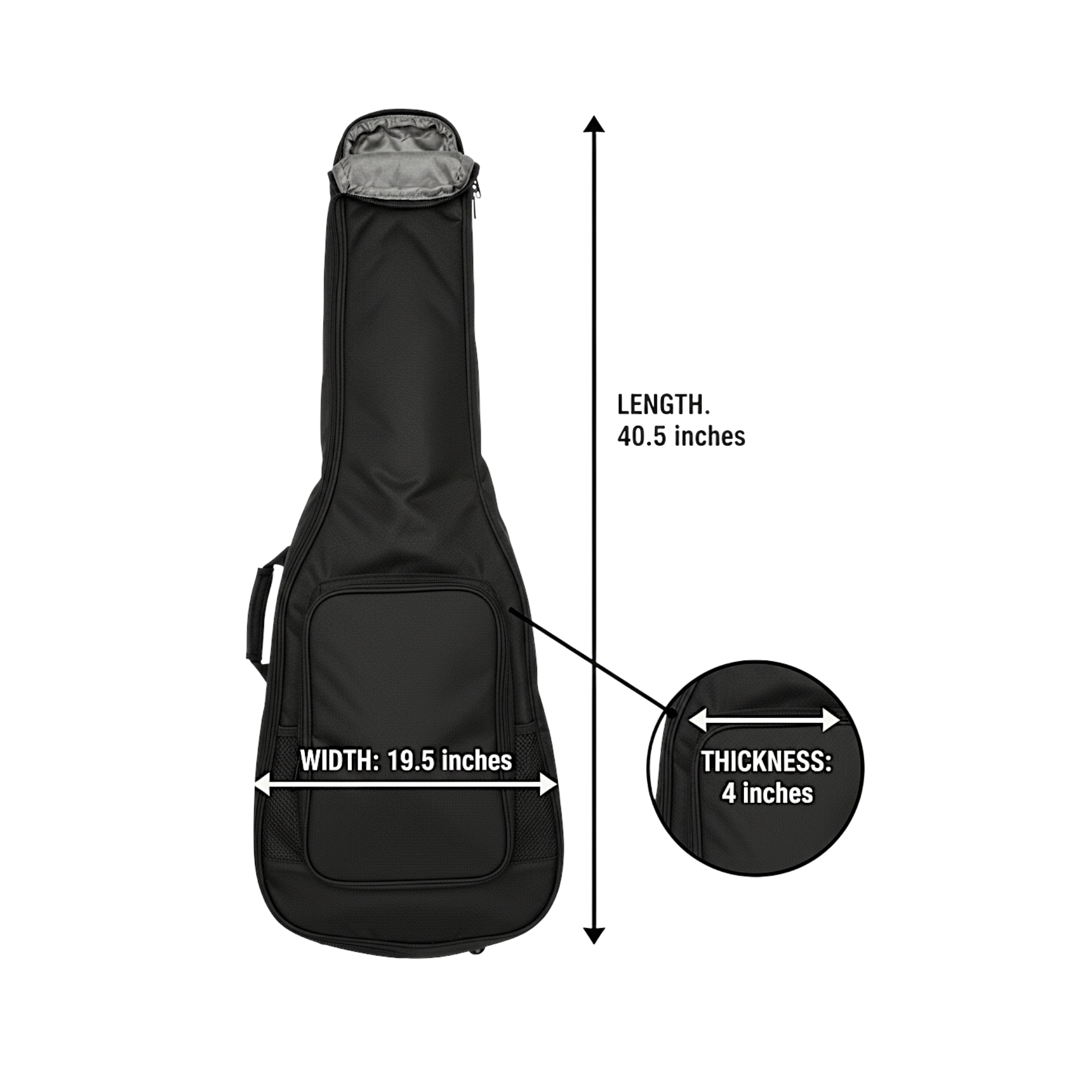 Padded Electric Guitar Gig Bag – Fits Most Standard Guitars