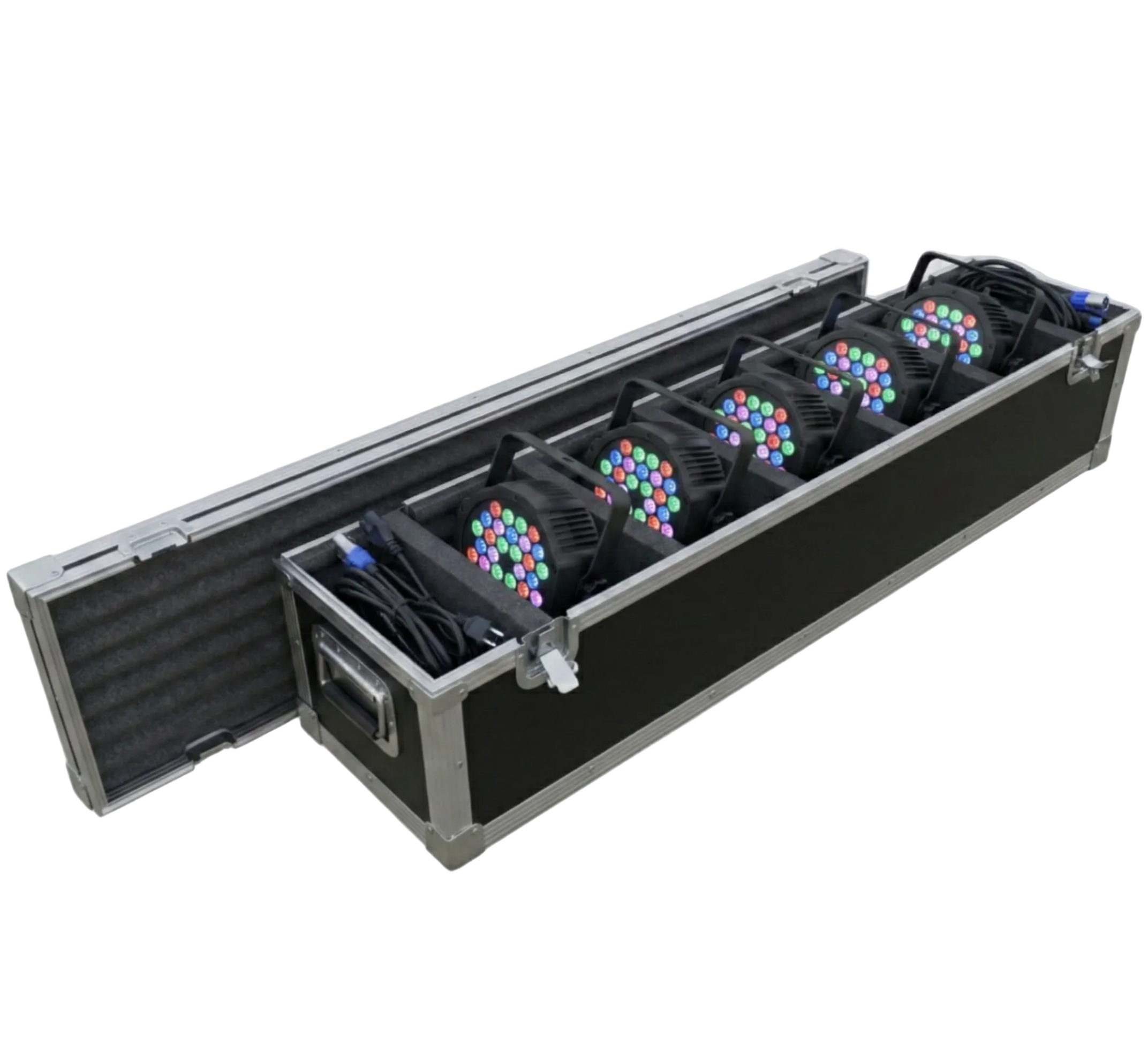PAR LED ATA Road Case – 6 Removable Dividers, 3 Sizes