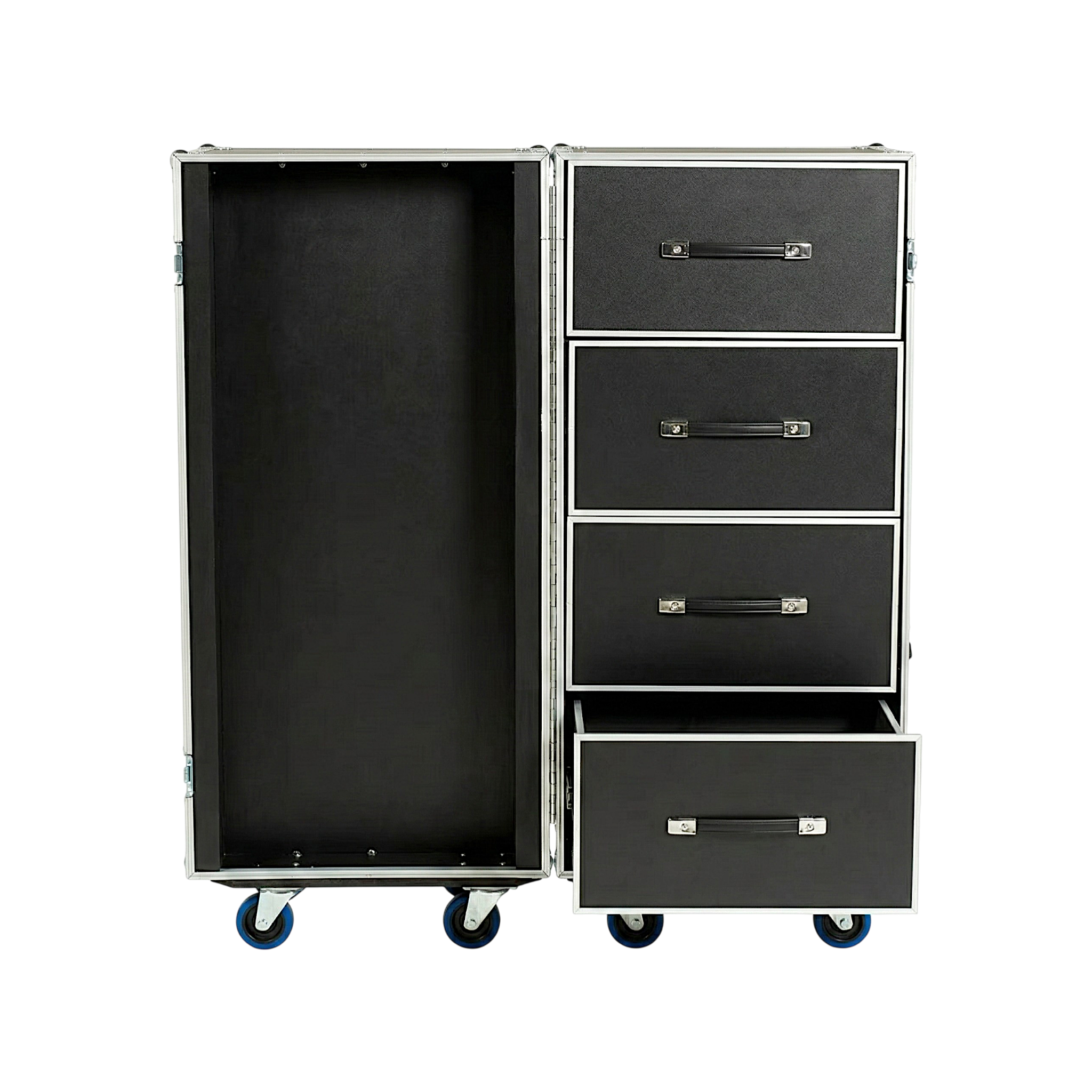Small 4 Drawer ATA Work Case 3/8" Ply With 4" Casters