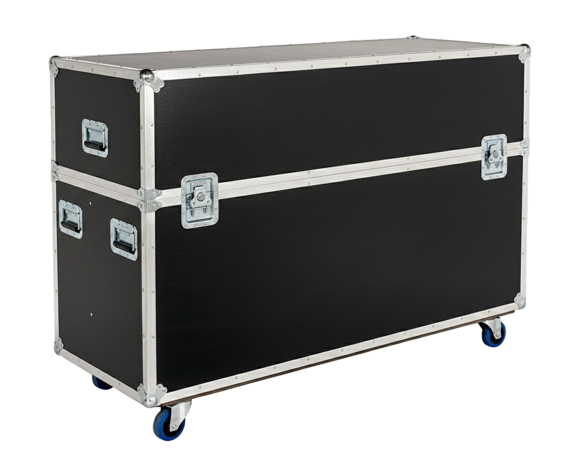 Custom Heavy-Duty 51"-60" 2-Screen LCD/LED TV ATA Case