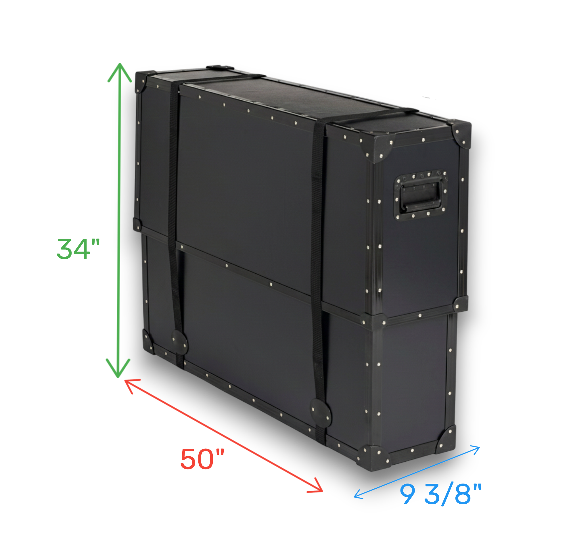 50" Plasma LCD TuffBox TV Case | Adjustable Telescopic Lid