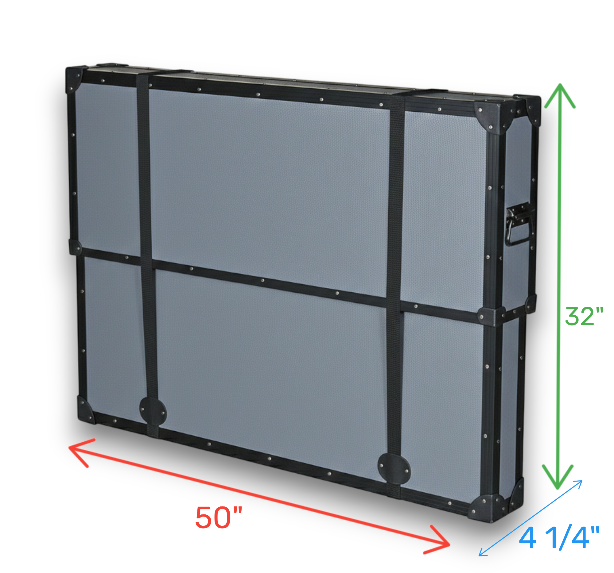 50" Plasma Slim Single TuffBox TV Case | Adjustable Telescoping Lid