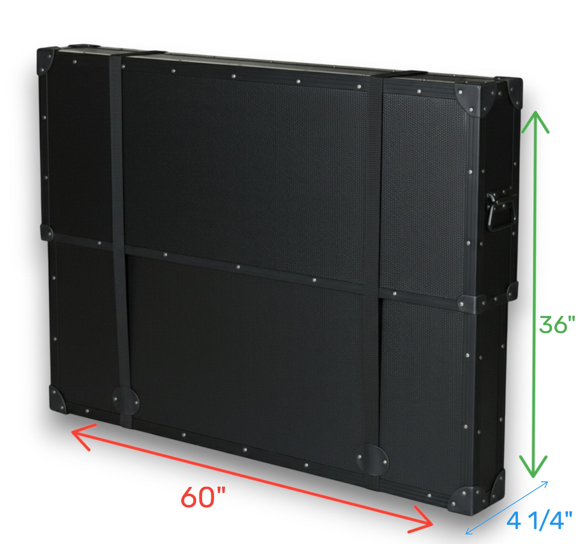 60" Slim Single TV Road Case | Adjustable Telescoping Lid