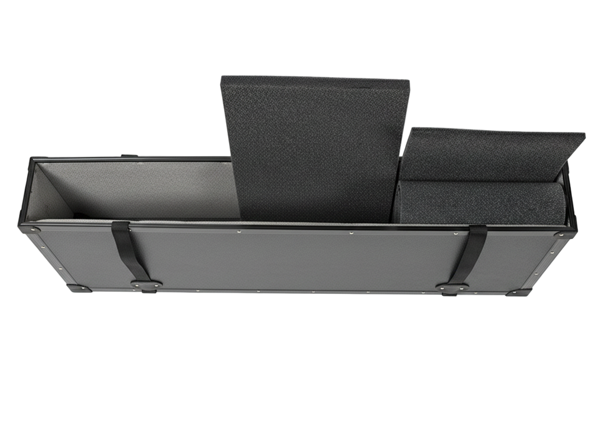 60" Slim Single TV Road Case | Adjustable Telescoping Lid