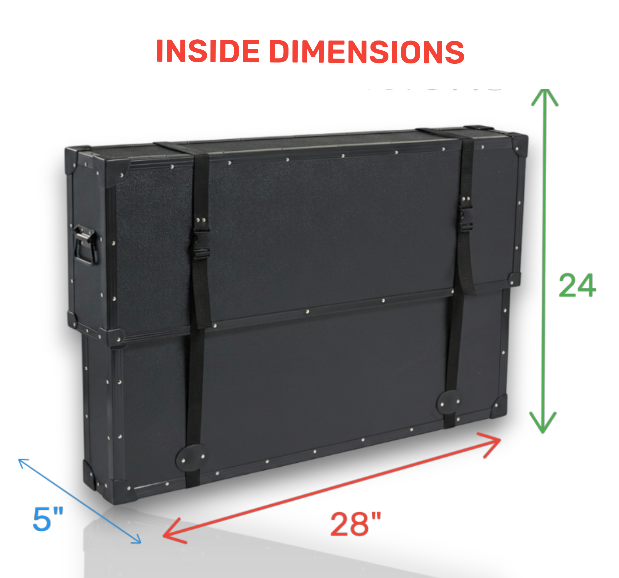 30" TuffBox Economy Slim TV Case | Adjustable Telescoping Lid